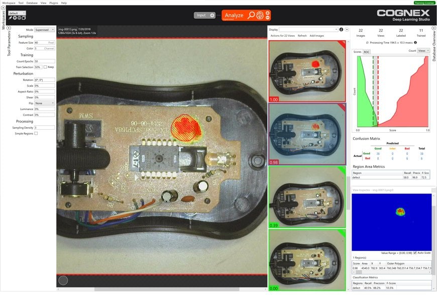 Simplify neural network training with VisionPro Deep Learning’s graphical user interface and intuitive programming environment